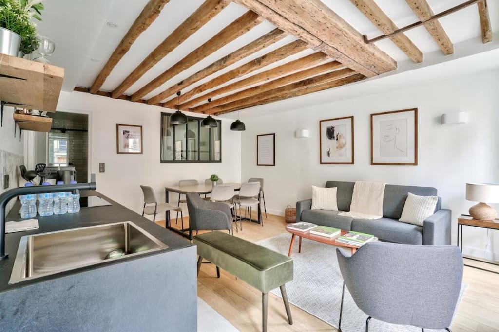 Magnifique Appartement Pour 6 - Montorgueil Parigi Esterno foto
