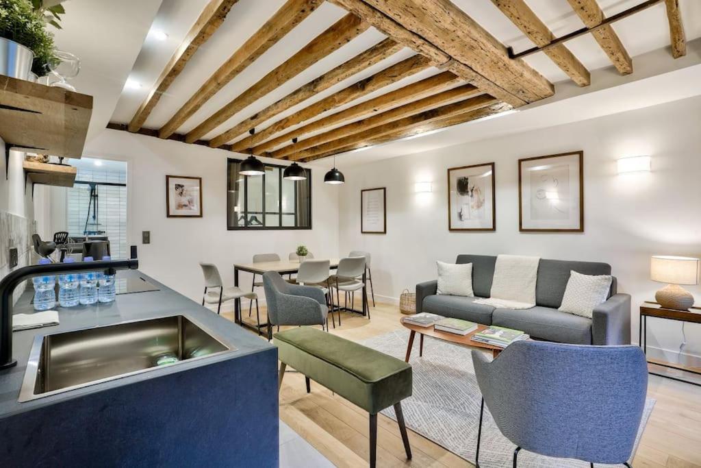 Magnifique Appartement Pour 6 - Montorgueil Parigi Esterno foto